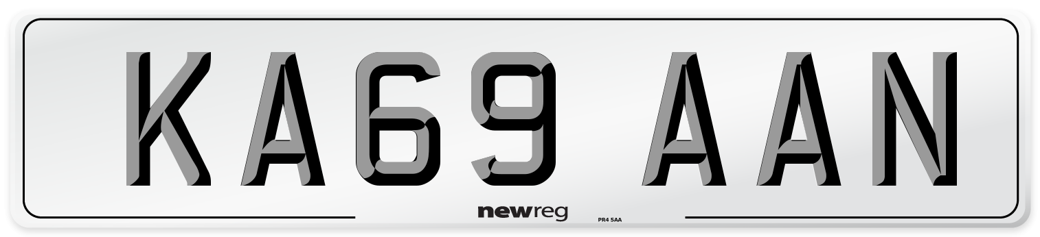 KA69 AAN Number Plate from New Reg